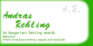 andras rehling business card